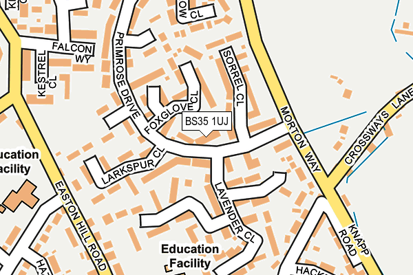 BS35 1UJ map - OS OpenMap – Local (Ordnance Survey)