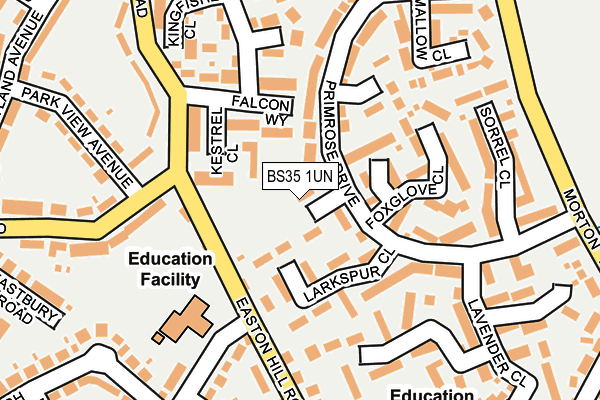 BS35 1UN map - OS OpenMap – Local (Ordnance Survey)