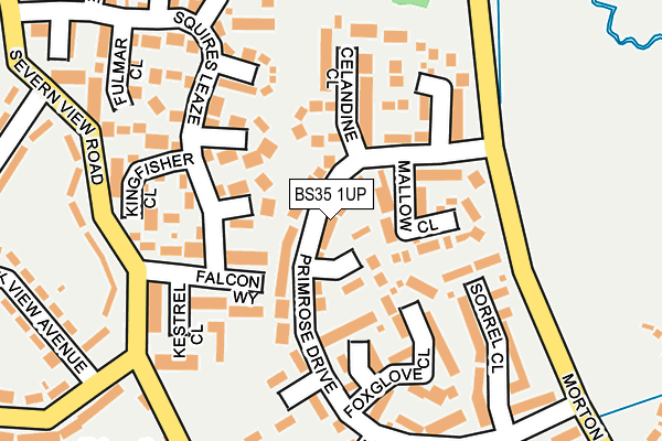 BS35 1UP map - OS OpenMap – Local (Ordnance Survey)