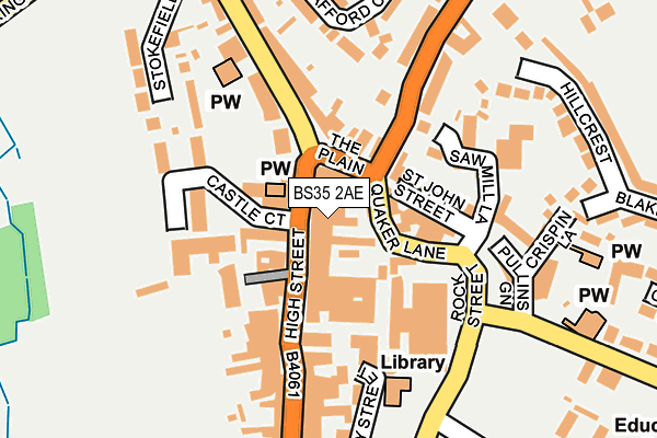 BS35 2AE map - OS OpenMap – Local (Ordnance Survey)