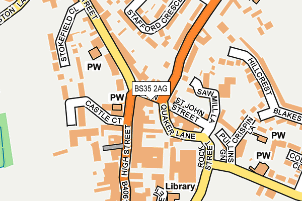 BS35 2AG map - OS OpenMap – Local (Ordnance Survey)