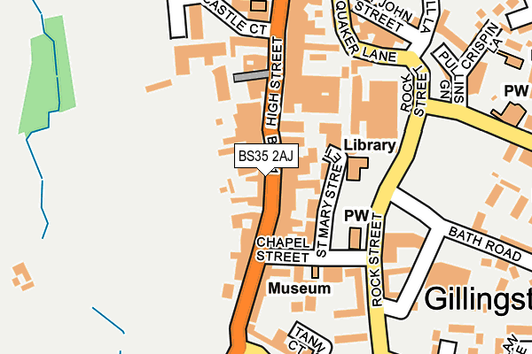 BS35 2AJ map - OS OpenMap – Local (Ordnance Survey)