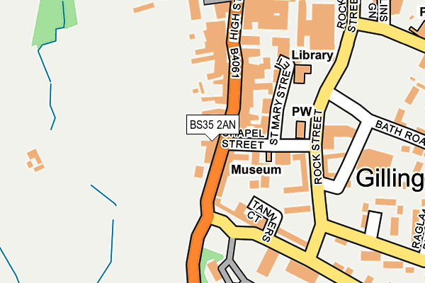 BS35 2AN map - OS OpenMap – Local (Ordnance Survey)