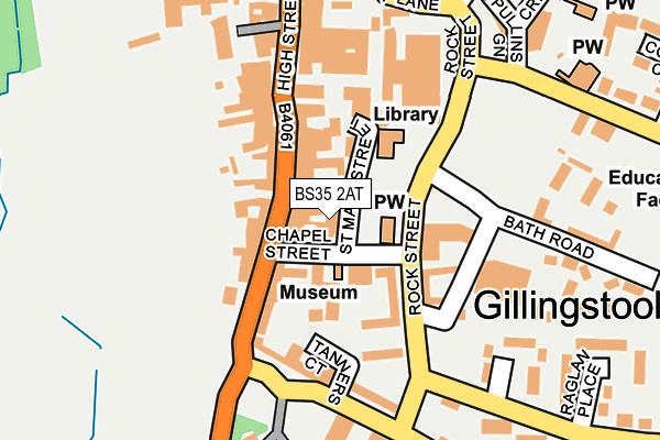 BS35 2AT map - OS OpenMap – Local (Ordnance Survey)