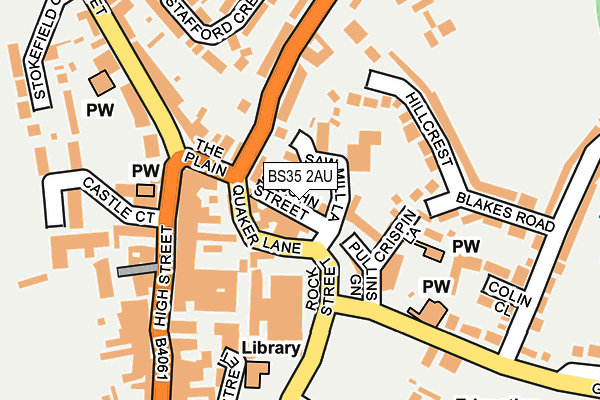 BS35 2AU map - OS OpenMap – Local (Ordnance Survey)