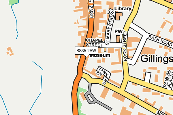 BS35 2AW map - OS OpenMap – Local (Ordnance Survey)