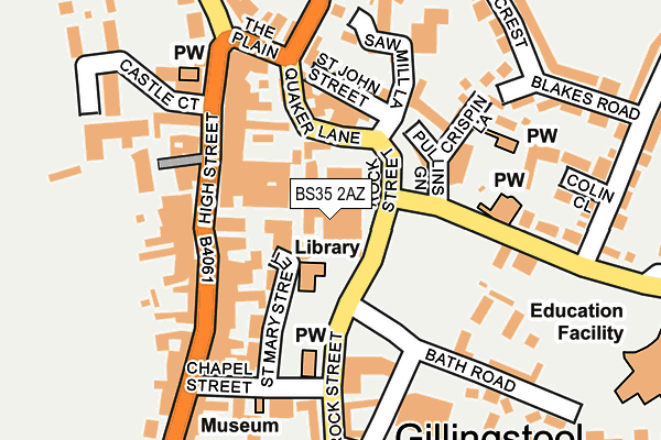 BS35 2AZ map - OS OpenMap – Local (Ordnance Survey)