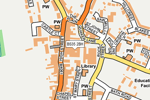 BS35 2BH map - OS OpenMap – Local (Ordnance Survey)