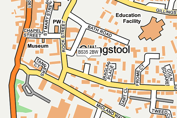 BS35 2BW map - OS OpenMap – Local (Ordnance Survey)