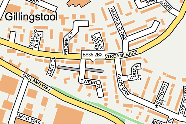 BS35 2BX map - OS OpenMap – Local (Ordnance Survey)