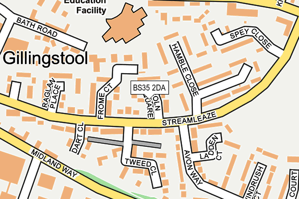 BS35 2DA map - OS OpenMap – Local (Ordnance Survey)