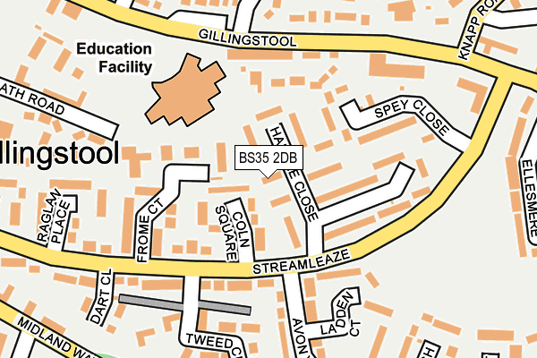 BS35 2DB map - OS OpenMap – Local (Ordnance Survey)