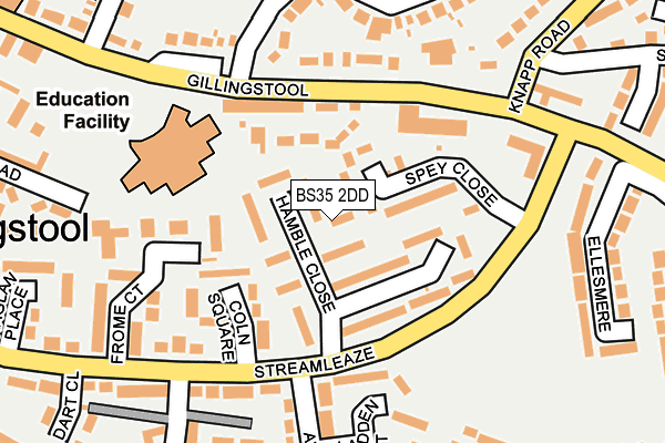 BS35 2DD map - OS OpenMap – Local (Ordnance Survey)