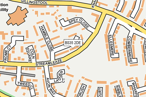 BS35 2DE map - OS OpenMap – Local (Ordnance Survey)