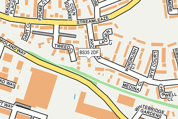 BS35 2DF map - OS OpenMap – Local (Ordnance Survey)