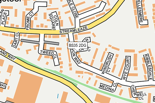 BS35 2DG map - OS OpenMap – Local (Ordnance Survey)