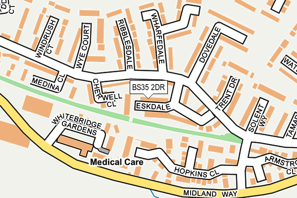 BS35 2DR map - OS OpenMap – Local (Ordnance Survey)