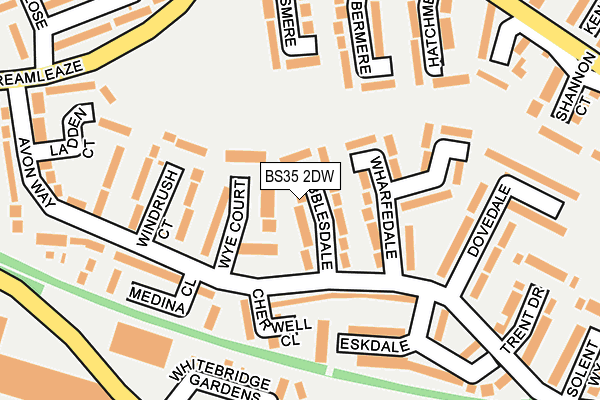 BS35 2DW map - OS OpenMap – Local (Ordnance Survey)