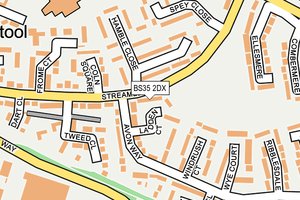 BS35 2DX map - OS OpenMap – Local (Ordnance Survey)