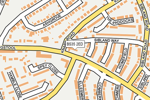 BS35 2ED map - OS OpenMap – Local (Ordnance Survey)