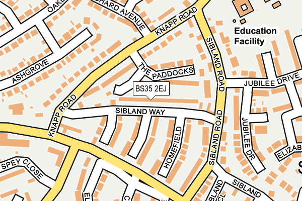 BS35 2EJ map - OS OpenMap – Local (Ordnance Survey)