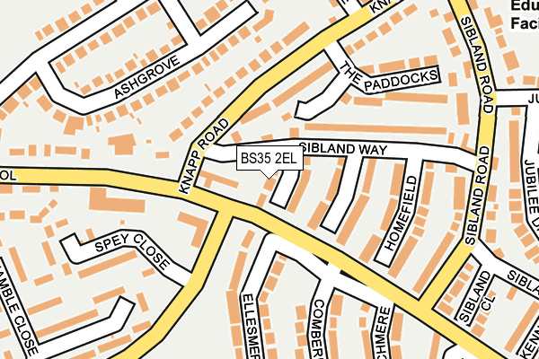 BS35 2EL map - OS OpenMap – Local (Ordnance Survey)