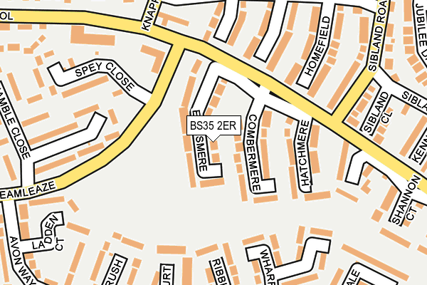 BS35 2ER map - OS OpenMap – Local (Ordnance Survey)