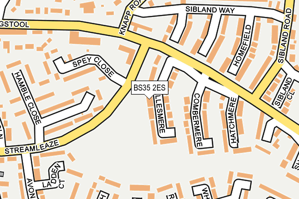 BS35 2ES map - OS OpenMap – Local (Ordnance Survey)