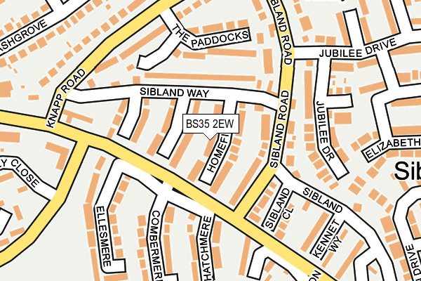 BS35 2EW map - OS OpenMap – Local (Ordnance Survey)
