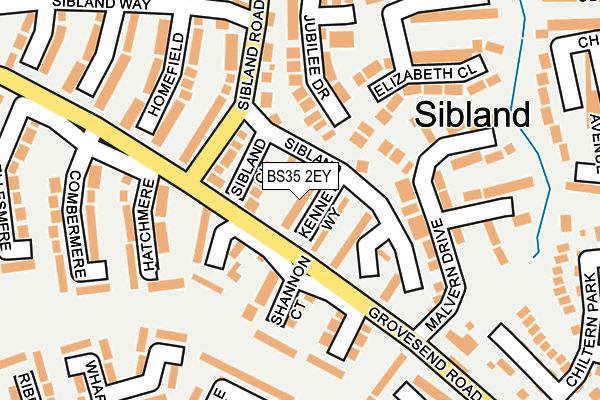 BS35 2EY map - OS OpenMap – Local (Ordnance Survey)