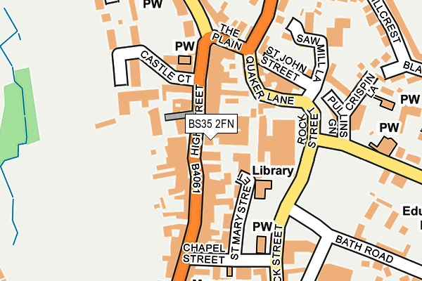 BS35 2FN map - OS OpenMap – Local (Ordnance Survey)