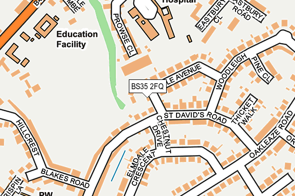 BS35 2FQ map - OS OpenMap – Local (Ordnance Survey)
