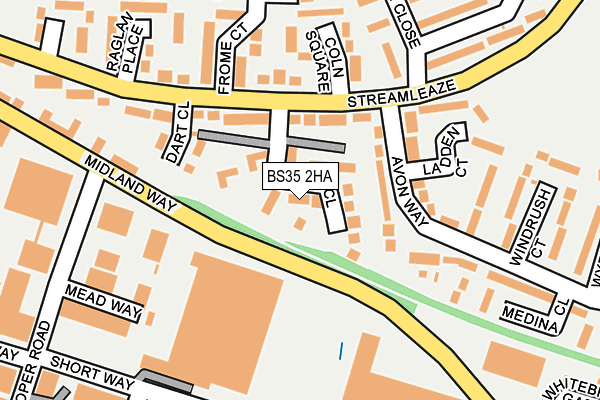 BS35 2HA map - OS OpenMap – Local (Ordnance Survey)