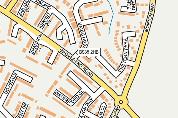 BS35 2HB map - OS OpenMap – Local (Ordnance Survey)