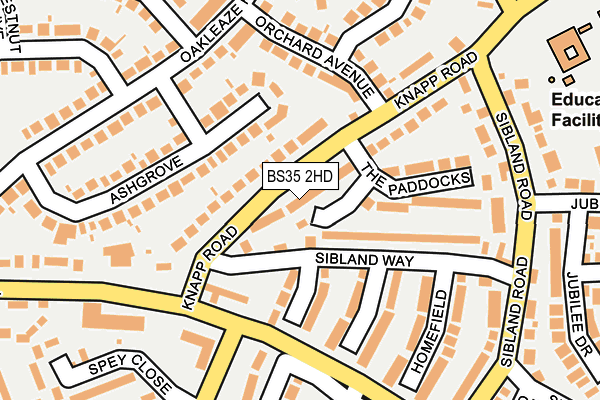 BS35 2HD map - OS OpenMap – Local (Ordnance Survey)