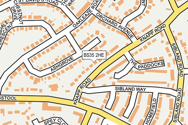 BS35 2HE map - OS OpenMap – Local (Ordnance Survey)
