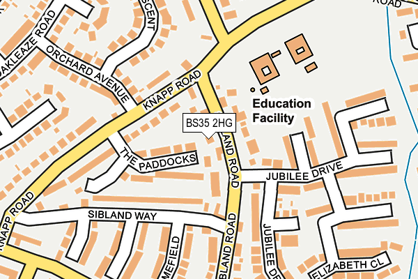 BS35 2HG map - OS OpenMap – Local (Ordnance Survey)