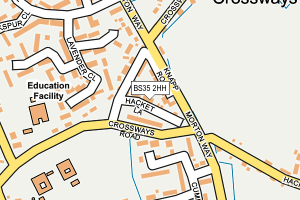 BS35 2HH map - OS OpenMap – Local (Ordnance Survey)