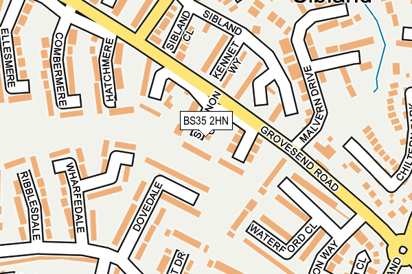 BS35 2HN map - OS OpenMap – Local (Ordnance Survey)