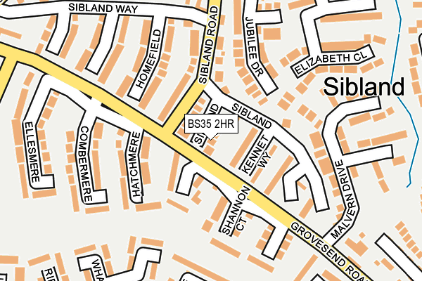 BS35 2HR map - OS OpenMap – Local (Ordnance Survey)