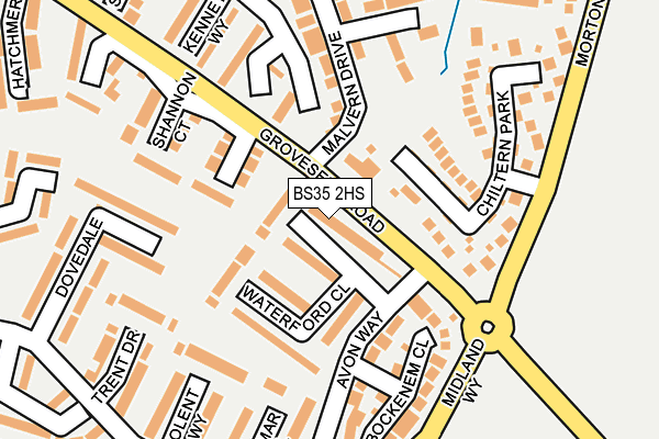 BS35 2HS map - OS OpenMap – Local (Ordnance Survey)
