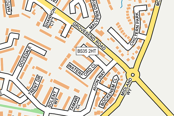 BS35 2HT map - OS OpenMap – Local (Ordnance Survey)