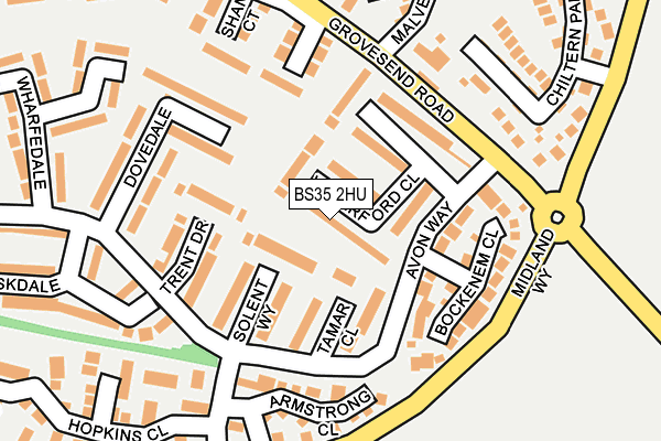 BS35 2HU map - OS OpenMap – Local (Ordnance Survey)