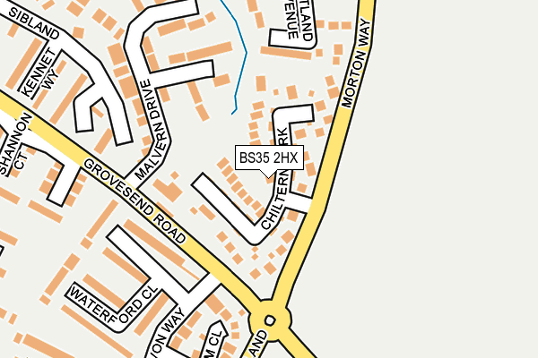 BS35 2HX map - OS OpenMap – Local (Ordnance Survey)