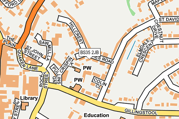 BS35 2JB map - OS OpenMap – Local (Ordnance Survey)