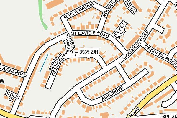 BS35 2JH map - OS OpenMap – Local (Ordnance Survey)