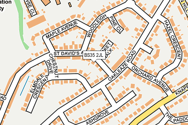 BS35 2JL map - OS OpenMap – Local (Ordnance Survey)