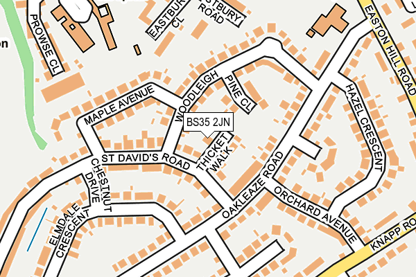 BS35 2JN map - OS OpenMap – Local (Ordnance Survey)