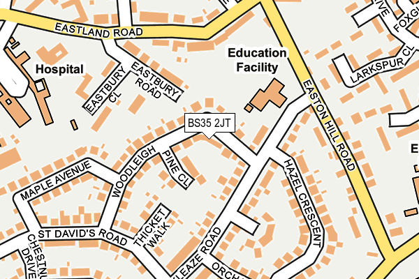 BS35 2JT map - OS OpenMap – Local (Ordnance Survey)