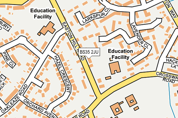 BS35 2JU map - OS OpenMap – Local (Ordnance Survey)